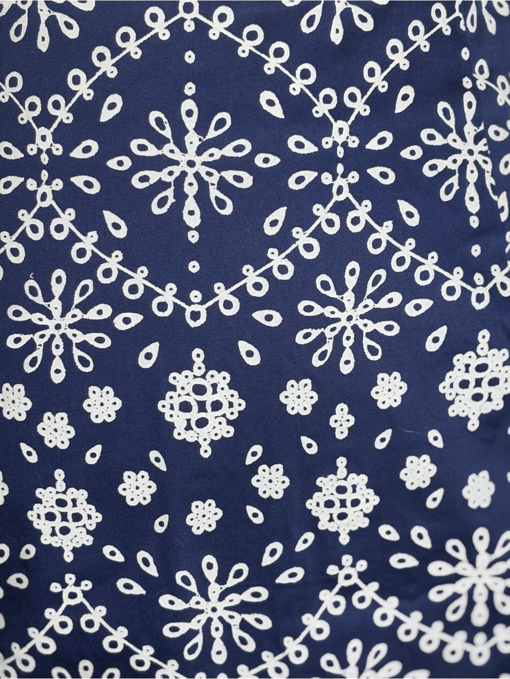 Laundry by Shelli Segal Blue White Embroidered Cotton Mini Skirt Scalloped Hem S - Picture 6 of 8